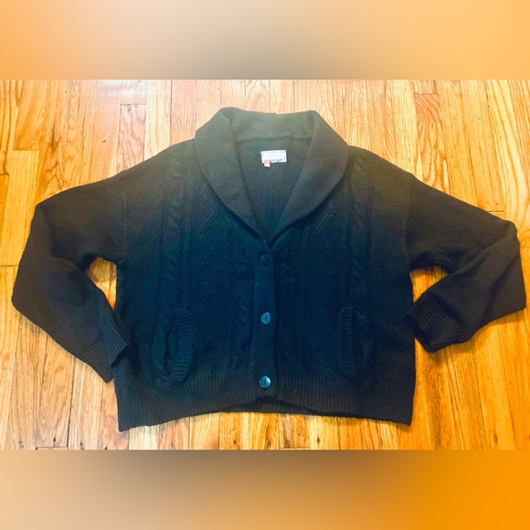 Pilcro Black Shawl Collar Cardigan - Picture 2 of 8